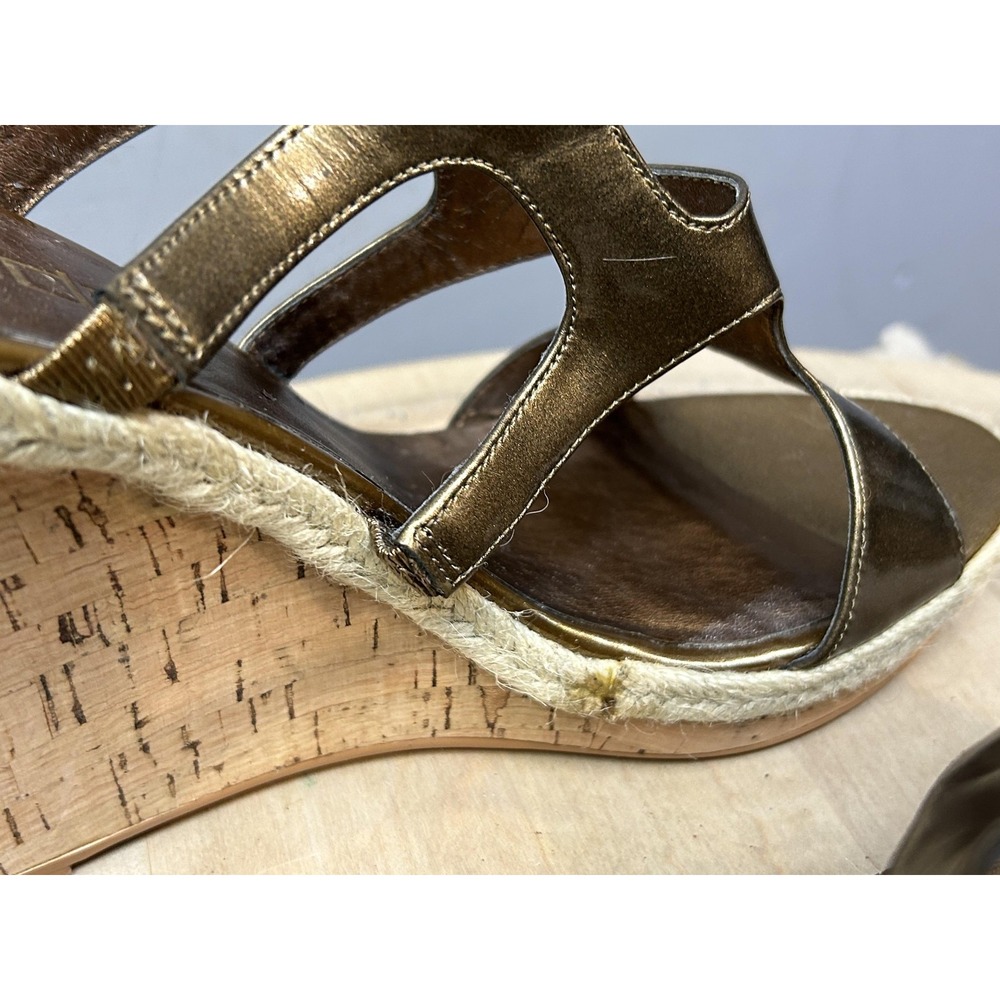 Moda Spana Wedge Sandals Womens Size 9M Espadrille Cork Heels Shoes - Picture 8 of 10